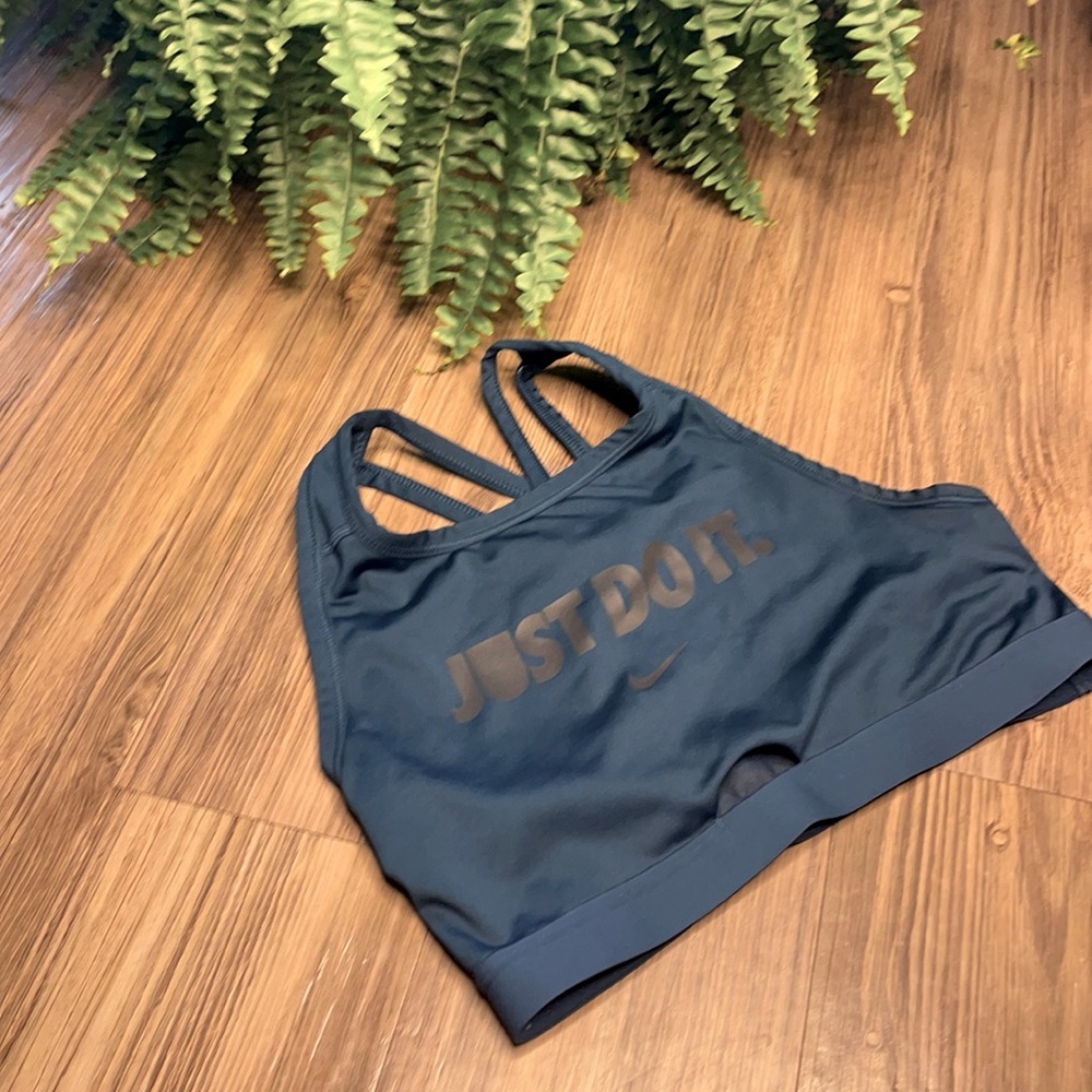 Blue Green and Black Large Extra Support Nike Sports Bra